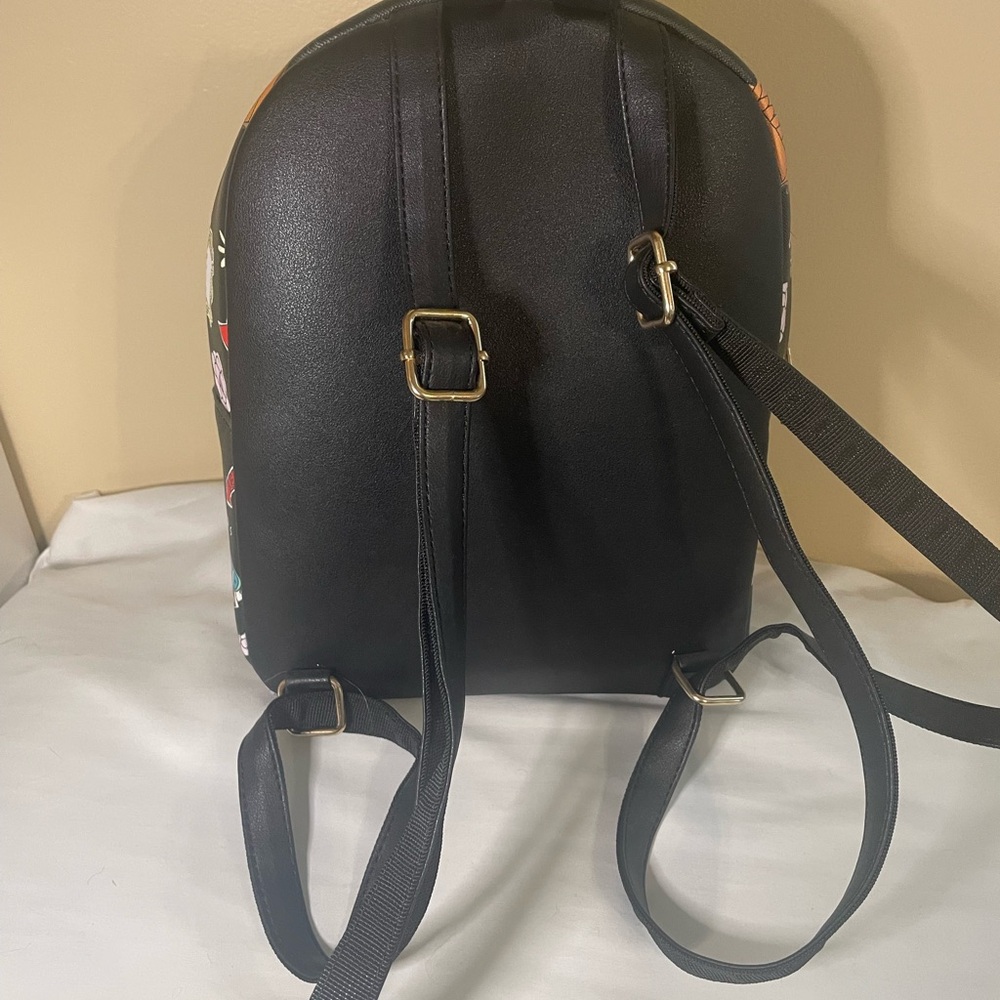 Black Friends Patterned Backpack - image 3